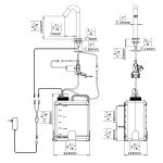 Csaba Soap Dispenser With Soap Level Indicator dimensional drawing