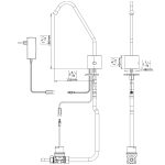 Cool TF Berührungslose Waschtisch Armatur Dimensional Drawing - Touchless Deck Faucet - Cool-TF_E_drawing