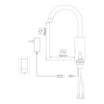 Dolphin 1000 Berührungslose Waschtisch Armatur Dimensional Drawing - Touchless Deck Faucet - Dolphin-1000F-Drawing