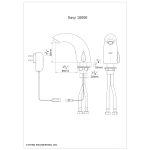 Easy 1000 Berührungslose Waschtisch Armatur Dimensional Drawing - Touchless Deck Faucet - Easy_1000E-pdf