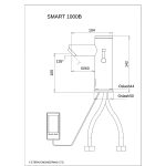 Smart 1000 Berührungslose Waschtisch Armatur Dimensional Drawing - Touchless Deck Faucet - Smart_1000B-pdf