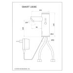 Smart 1000 Berührungslose Waschtisch Armatur Dimensional Drawing - Touchless Deck Faucet - Smart_1000E-pdf