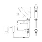 Touch Free AB 1953 Berührungslose Waschtisch Armatur dimensional drawing