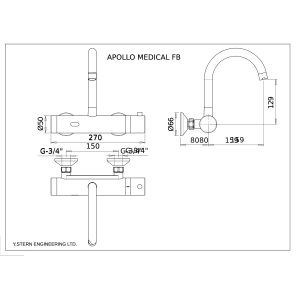 Apollo Medical F Berührungslose Wandarmaturen