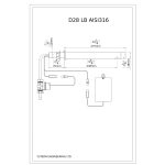 D28_LB_AISI316 Product Drawing - D28 L AISI 316 Berührungslose Wandarmaturen