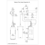 Dimensional Drawing Touchless Automatic Soap Dispenser Tubular Prox Soap Dispenser B