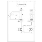 Extreme HL Berührungslose Waschtisch Armatur Dimensional Drawing - Touchless Deck Faucet - Extreme_HLB-pdf