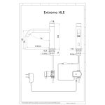Extreme HL Berührungslose Waschtisch Armatur Dimensional Drawing - Touchless Deck Faucet - Extreme_HLE-pdf