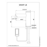 Smart L Berührungslose Waschtisch Armatur Dimensional Drawing - Touchless Deck Faucet - Smart_LB-pdf