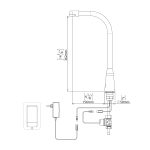 Dolphin G Berührungslose Waschtisch Armatur Dolphin-G-Drawing