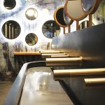 Automatic Soap Dispensers - Touch free electronic soap dispenser for installations in brick walls with top filling multifeed kit or multifeed kit - Mf Tubular 2030 Soap Dispenser on site