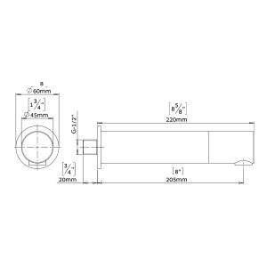 Malmo Berührungslose Wandarmaturen  - Malmo drawing