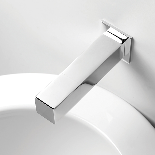 Quadrat 2030 Berührungslose Wandarmaturen | Quadrat 2030 bg Touchless Faucets - Wall Mounted Bathroom Faucet - Touch free electronic faucet for brick wall installations Quadrat 2030