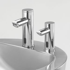 Smart Berührungslose Waschtisch Armatur - Deck Mounted Bathroom Faucet - Touch free electronic faucet for deck mounted installations Smart Duo