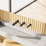 Automatic Soap Dispensers - Touch free electronic soap dispenser for wall mounted installations - Tubular Soap Dispenser Trio Black