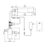 Tubular T Berührungslose Wandarmaturen - Tubular T dimensional drawing