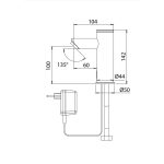 Smart Berührungslose Waschtisch Armatur smart E product drawing